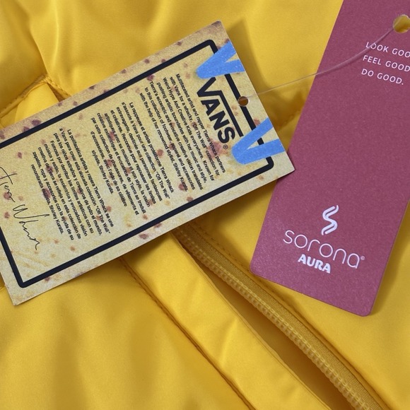 Vans X Tierra Whack Collab Puffer Zip Vest Yellow Size XL Skate Streetwear - Picture 6 of 14